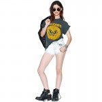 Summer 2017 punk rock T shirt Women Tops Tees Short sleeve o neck grey summer T-shirt RAMONES printed Top Plus size