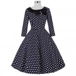 Summer Autumn Fashion Women Dress Clothing Casual Cotton Wiggle Dresses Vestidos Rockabilly Pinup Party 50s Vintage Dress Female