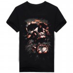 Summer Brand Clothing Skull Print 3D T Shirt Men Tshirt 100% Cotton T-shirt Dark Souls Punisher Men Tshirts Black Tee Blouse A1