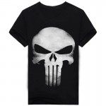 Summer Brand Clothing Skull Print 3D T Shirt Men Tshirt 100% Cotton T-shirt Dark Souls Punisher Men Tshirts Black Tee Blouse A1