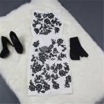 Summer Dress 2017 Fashion Vintage dress Waist Vintage Print One-piece dresses White s-xxl