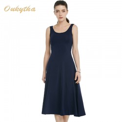 Summer Dress 2017 Korean Fashion Slim Woman Dress Sexy High Waist Sleeveless Vintage Dress Casual Cotton Long Dress Q16187