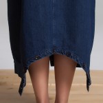 Summer Dress Women Loose Waist Plus Size Women Casual Denim Dress Spaghetti Strap Denim Dress Solid Color Novelty Dress