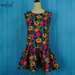 Summer Dress for Women 2016 sleeveless  O neck  Ruffle dress Cotton Blend dress Vintage Sexy Party vestidos Casual Clothing