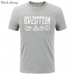 Summer Fashion Led Zeppelin Rock Zoso Band T Shirts Short Sleeve Men Hip-hop T-shirt Letter Printed Mens More size and color