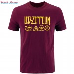 Summer Fashion Led Zeppelin Rock Zoso Band T Shirts Short Sleeve Men Hip-hop T-shirt Letter Printed Mens More size and color