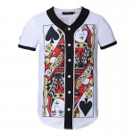 Summer Man Designer Shirt 3d Poker Cardigan shirt Harajuku Mens t shirts hip hop camiseta funny Playing Cards t shirt