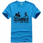 Summer Men T Shirts Zombies Funny Slogan Top Tees Glowing Swag Short Sleeve Cotton T-shirt O-Neck Casual Print Tshirt Plus Size