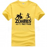 Summer Men T Shirts Zombies Funny Slogan Top Tees Glowing Swag Short Sleeve Cotton T-shirt O-Neck Casual Print Tshirt Plus Size