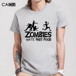 Summer Men T Shirts Zombies Funny Slogan Top Tees Glowing Swag Short Sleeve Cotton T-shirt O-Neck Casual Print Tshirt Plus Size