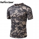 Summer Military Camouflage T-shirt Men Tactical Army Combat T Shirt Quick Dry Short Sleeve Camo Clothing Casual O Neck Tshirt