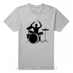 Summer New A drummer and drums Cotton Man T-shirts Tops Tees Short Sleeve Casual Keep Calm The Drummer Is Here T Shirts T Shirts