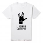 Summer New star trek spock live long and prosper T Shirts men Cotton Short Sleeve O Neck Camisa Masculina T-Shirt