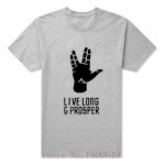 Summer New star trek spock live long and prosper T Shirts men Cotton Short Sleeve O Neck Camisa Masculina T-Shirt