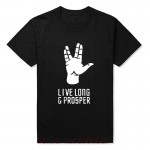 Summer New star trek spock live long and prosper T Shirts men Cotton Short Sleeve O Neck Camisa Masculina T-Shirt