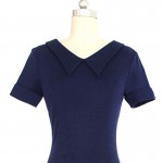 Summer Peter Pan Collar Dresses Women Fashion 2018 Long Sleeve Pencil Short Vintage Dress Womens Evening Party Bodycon Female