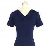 Summer Peter Pan Collar Dresses Women Fashion 2018 Long Sleeve Pencil Short Vintage Dress Womens Evening Party Bodycon Female