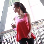 Summer Sexy Women Tank Tops Female Dry Quick Loose Fitness Vest Singlet for Exercise Women's Workout T-Shirts Back Knot 1060