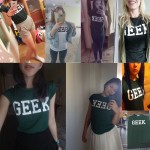 Summer Style Geek Letter Print T Shirt Women New Casual O-Neck Slim T-shirts for Women With Short Sleeve Green Women T Shirt