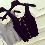 Summer Style Sexy Crop Top Cropped Vintage Tops Tank Bustier Tanks Sleeveless Vest  Women's Shirt elasticity Camisole Cami 