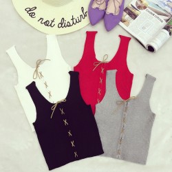 Summer Style Sexy Crop Top Cropped Vintage Tops Tank Bustier Tanks Sleeveless Vest  Women's Shirt elasticity Camisole Cami 