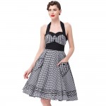 Summer Style Women Dress 2016 Plus Size Audrey Hepburn Gowns Plaid Robe 50's 60s Vintage Rockabilly Pin Up Swing Vestidos Dress