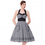 Summer Style Women Dress 2016 Plus Size Audrey Hepburn Gowns Plaid Robe 50's 60s Vintage Rockabilly Pin Up Swing Vestidos Dress