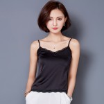 Summer Tank Top Women Sexy Sleeveless V Neck Silk Basic Tops Blusas Casual Plus Size Vest Camisole Crop Tops Women 2016 A289