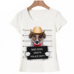 Summer Unique Police Chihuahua Design T Shirt Women's short sleeve very bad dog print Tops cool Hipster tees cute girl t shirt