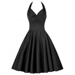 Summer Women Dress Audrey Hepburn Style Retro Vintage 1950s 60s Rockabilly black red Swing Summer Tunic Vestidos dresses 2016