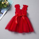 Summer flower girls dresses elegant Party wedding dress children vintage dresses kids vintage clothing infant gown princess