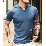 Summer men tops tees Short Sleeve polo Shirt men Knit polo shirt slim Brand cotton Men's Casual Shirts size M-XXL 2017 New