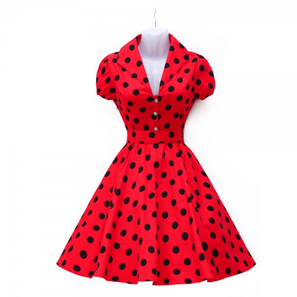 Summer style women tea dresses deep v neck cotton casual knee length Audrey Hepburn Vestidos 1950s vintage rockabilly dress 2017