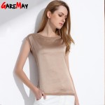 Summer women t shirt Chinese silk 2017 tops tees women clothing chiffon  o-neck fashion women's T-shirts for short sleeve  048
