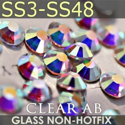 Super Clear AB SS3 SS4 SS5 SS6 SS10 SS20 SS30 SS40 for Nails Art Rhinestones Glitter Crystals DIY Non HotFix stones Decor strass