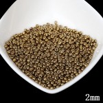 Super Small 2mm Czech Glass Seed Spacer Beads 1000pcs/lot Gun Black Color Austria Crystal Round Hole Bead For DIY Jewelry Making