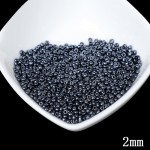 Super Small 2mm Czech Glass Seed Spacer Beads 1000pcs/lot Gun Black Color Austria Crystal Round Hole Bead For DIY Jewelry Making