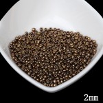 Super Small 2mm Czech Glass Seed Spacer Beads 1000pcs/lot Gun Black Color Austria Crystal Round Hole Bead For DIY Jewelry Making