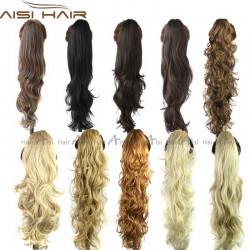 Synthetic Long Curly Wavy Claw Drawstring Clip False Ponytail natural Hair Extension Fake Tress Hairpieces My Little Pony Tail