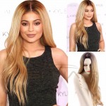 Synthetic Wigs 28" Long Ombre Blonde Wig Drag Queen Hair Cheap Female Wigs for Black Women Ombre Long Wavy Curly Hair