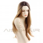 Synthetic Wigs 28" Long Ombre Blonde Wig Drag Queen Hair Cheap Female Wigs for Black Women Ombre Long Wavy Curly Hair