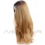 Synthetic Wigs 28" Long Ombre Blonde Wig Drag Queen Hair Cheap Female Wigs for Black Women Ombre Long Wavy Curly Hair