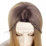 Synthetic Wigs 28" Long Ombre Blonde Wig Drag Queen Hair Cheap Female Wigs for Black Women Ombre Long Wavy Curly Hair