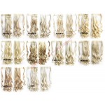 Synthetic Wrap Around Ponytail Clip In On Hair Extensions Invisible ribbon HairPiece Pop Pony Wavy Curly 12 colors 24inches 100g
