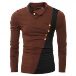T Shirt Male 2017 Mixed Colors Shirt Mens T-Shirt Brand T-Shirt Irregular Shirts Men Slim T-Shirt XXL