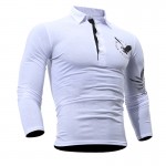 T-Shirt Men 2017 Brand Male Long Sleeve Solid Eagle Printing T-Shirts Mens Casual Mens Slim Slim Tee Tops XXL GTYRR