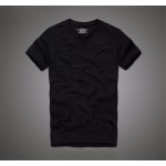 T shirt 100% cotton solid V-Neck short sleeve