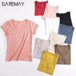 T-shirts For Women 2017 Summer Top Female White Tee Shirt Femme Short Sleeve V Neck Tshirt Women Best Friends T Shirt GAREMAY