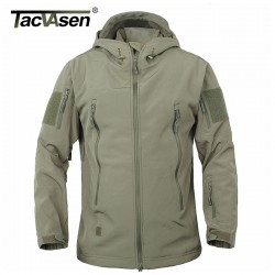 TACVASEN Army Camouflage Coat Military Tactical Jacket men Soft Shell Waterproof Windproof Jacket Coat Plus Size 4XL Raincoat