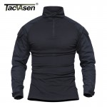 TACVASEN Male Camouflage T-shirts Army Combat Tactical T Shirt Military Men Long Sleeve T-Shirt Hunt T-shirts WHFE-022-2